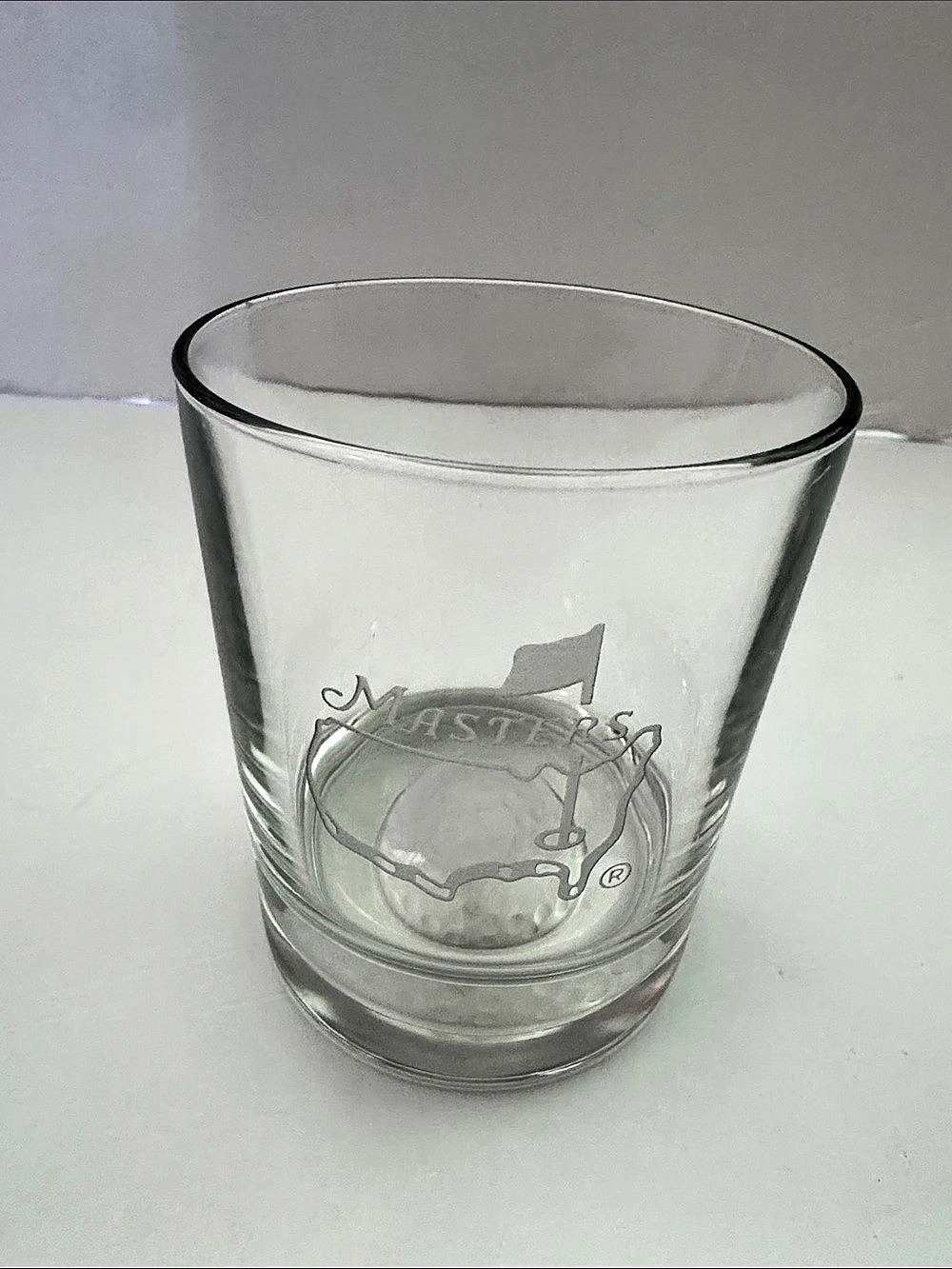 Augusta National Masters Golf Ball Bottom Double Old Fashioned Whiskey Glass